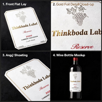 Caja de Embalaje de Vino de Papel Certificado Ecológico, Personalización de Marca, Estuche para Botella de Vidrio Reciclable y Sostenible, Precio de Fábrica