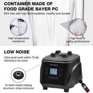Chất lượng tốt NSF chứng nhận nhà bếp smoothies 2L đ<span class=keywords><strong>i</strong></span>ện tốc độ cao Heavy Duty thương mạ<span class=keywords><strong>i</strong></span> máy xay sinh tố - Product Image 3