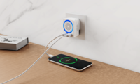 Sonnette sans fil miniature cinétique pour malentendants, kit de sonnette de porte avec 2 ports USB, sonnette de porte sans fil intelligente