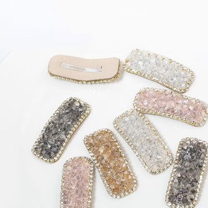 กิ๊บติดผมประดับเพชรหวานๆ ทำจากผ้าและโลหะผสม งานแฮนด์เมดสไตล์เกาหลี สำหรับผู้หญิง ใช้ตกแต่งทรงผมในงานปาร์ตี้ - Product Image 3