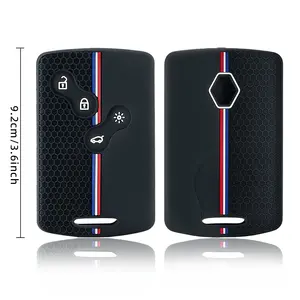 <span class=keywords><strong>Housse</strong></span> de protection en Silicone pour clé de voiture, 4 boutons, pour Renault Duster Captur Clio Logan Megane 1 2 3 Koleos Scenic Nema Fluence <span class=keywords><strong>Zoe</strong></span>, accessoire - Product Image 6