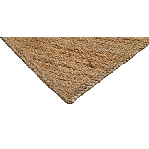 Jute Braided Rug Eco Friendly Non Slip Flat Pile Rectangle Indoor Flooring Natural Geometric Design Durable - Product Image 4