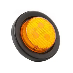 Factory Wholesale IP67 Waterproof 2 Inch Round Marker Clearance Truck Trailer Led Lights With DOT SAE E-mark Certification