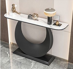 Mesa Consola de Lujo Dorada <span class=keywords><strong>para</strong></span> Sala de Estar, Diseño Nórdico Moderno, Mesa Consola de Acero Inoxidable <span class=keywords><strong>para</strong></span> Entrada - Product Image 5