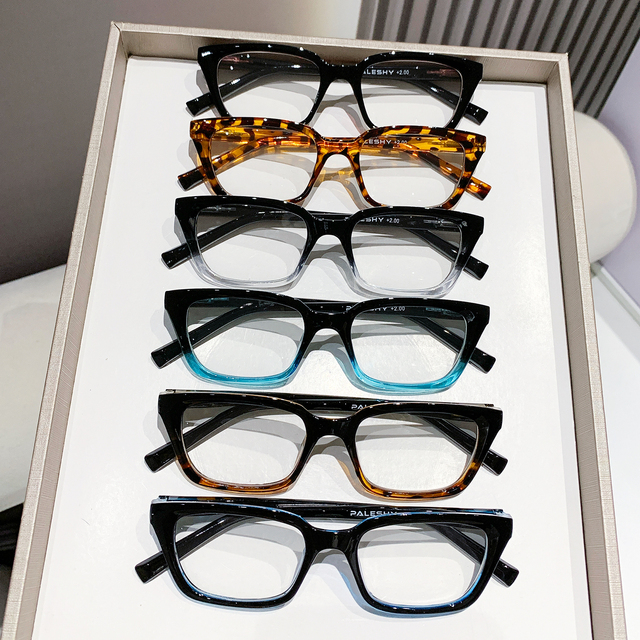 New Cross-Border Square Leopard Print Anti-Blue Light HD Reading Glasses Wholesale