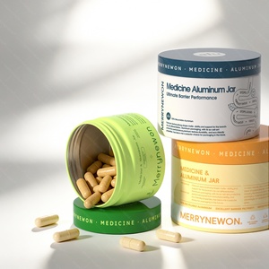 Petit pot en aluminium hermétique pour médicaments et emballages de pilules, capacité de 60 ml à 120 ml - Product Image 1