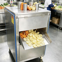 YOUBAN SUS304 Groente- en fruitsnijder CE-gecertificeerd, neerwaartse pers snijmachine voor zachte vruchten, bananen, sinaasappels en plantains.
