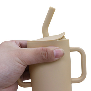 Gobelet à <span class=keywords><strong>bec</strong></span> de canard en silicone pour bébés et enfants de plus de 6 mois, résistant aux chutes et aux risques d'étouffement, pour apprendre à boire - Product Image 1