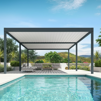 Pergola à lames orientables en aluminium, délai de livraison rapide pour les pavillons de jardin