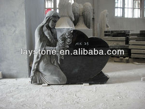 Grabado de Ángeles en Lápidas de <span class=keywords><strong>Monumentos</strong></span> de Granito Gris Chino - Product Image 4