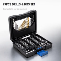 Ensemble de 79 embouts de perceuse et tournevis multifonctions avec boîte BMC pour travaux domestiques et de construction