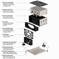 KYL4189-2UA 2U Pendingin CPU Server Aktif untuk Intel Xeon Scalable Generasi ke-3 Soket LGA4189 270W TDP Kipas 60mm 10000RPM