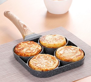 Marble Stone 4-Hole Nonstick Egg <strong>Frying</strong> <strong>Pan</strong> Breakfast Skillet for Eggs, Bacon, Steak Pancakes, Multi-Cavity <strong>Grill</strong> <strong>Pan</strong> - Product Image 5