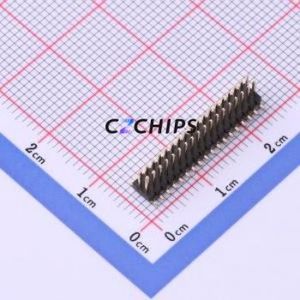 X1321WVS-2x18J-C40D53 Pin Header SMD,P=1.27mm Connector ( Pin Structure: 2x18P )( Pitch: 1.27mm )( Row Spacing: 1.27mm ) - Product Image 1