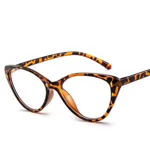 Солнцезащитные очки «кошачий глаз» женские, винтажные модные солнечные аксессуары для близорукости, в тонкой оправе, с леопардовым принтом, с синим светом
