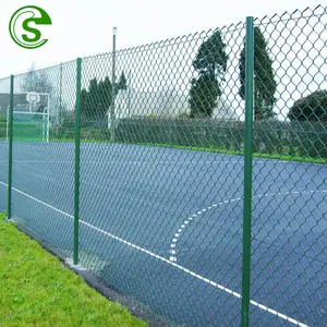 Cheap 5 6 8 ft football basketball field fencing used galvanize chain link fence panels