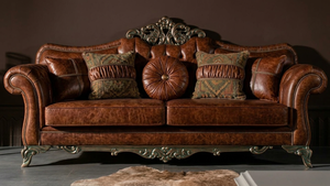 Luxuriöses Klassisches Goldgeschnitztes Massivholz-Sofa Smaragdgrüner Samt Französisches Barockes Königliches Sofa für Palast Hotel Villa OE FASHION - Product Image 2