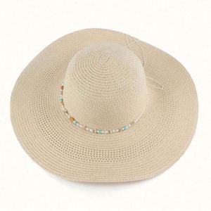 หมวกปีกกว้างกันแดดสำหรับผู้หญิง หมวกวิสเซอร์กระดาษ สำหรับกิจกรรมกลางแจ้ง ตกปลา พักผ่อน ท่องเที่ยวชายหาด - Product Image 4