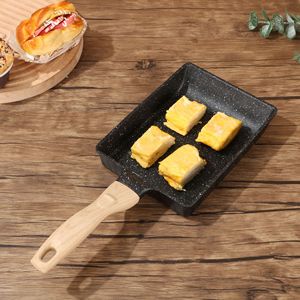 Stile giapponese moderno Maifan pietra Tamagoyaki piatto padella antiaderente quadrato padella per uso domestico per le uova colazione bistecca frittura - Product Image 2