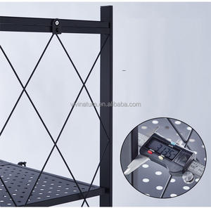 Estante de almacenamiento de metal plegable, resistente, <span class=keywords><strong>con</strong></span> <span class=keywords><strong>ruedas</strong></span> - Product Image 4