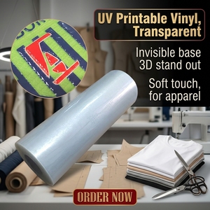 <span class=keywords><strong>Film</strong></span> vinyle imprimable UV pour imprimante UV, transfert thermique, encre souple, faible consommation <span class=keywords><strong>d</strong></span>'encre, revêtement transparent uniforme pour vêtements - Product Image 2