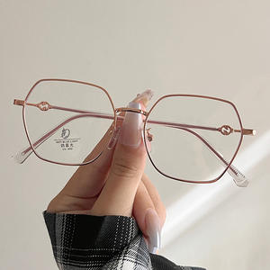 Monture de lunettes en métal irrégulière Qianai, anti-lumière bleue, unisexe, pour la lecture, R3-23011, origine Taizhou - Product Image 4