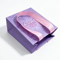 Sac en papier personnalisé pour produits de beauté, impression couleur dégradée, emballage cadeau pour salon de cils, boutique de cosmétiques en ligne, offres promotionnelles
