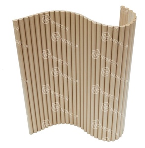 <strong>Mdf</strong> Slat Bendable Flexible Curved Wood Board Circular Half Round Tambour <strong>Panel</strong> <strong>Decorative</strong> 3d Wave Wall <strong>Panels</strong> - Product Image 3