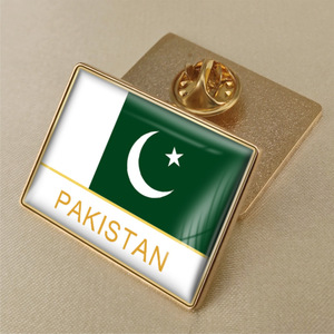 Bandiera Pakistan in metallo placcato oro distintivo inciso spilla con stampa digitale bandiere <span class=keywords><strong>del</strong></span> Design dei <span class=keywords><strong>paesi</strong></span> <span class=keywords><strong>del</strong></span> <span class=keywords><strong>mondo</strong></span> - Product Image 4
