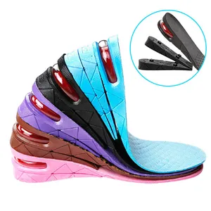 Melenlt 3 lớp 2.75 inch đệm không khí thoải mái lót tăng chiều cao gót chèn cho nam giới phụ nữ có thể giặt lót giày cao