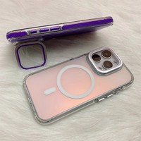 Coque pour iPhone 17 Pro Max, étui à rabat avec objectif d'appareil photo à changement de couleur et support magnétique pour iPhone 16, 15, 14, 13, 12