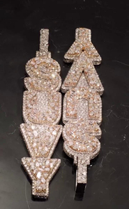 EICY JEWELS Fine Custom Name Pendant VVS Diamond 14K Rose Gold Plated Emerald Cut Brilliant Cut Hip Hop Unisex Jewelry - Product Image 6