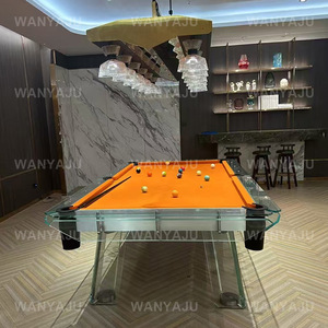<span class=keywords><strong>Table</strong></span> de <span class=keywords><strong>billard</strong></span> en verre transparent pleine grandeur au design moderne, personnalisable, avec <span class=keywords><strong>table</strong></span> de <span class=keywords><strong>baby</strong></span>-<span class=keywords><strong>foot</strong></span>, <span class=keywords><strong>table</strong></span> de <span class=keywords><strong>billard</strong></span> en verre trempé de luxe, 7 pieds, 8 pieds, 9 pieds - Product Image 2