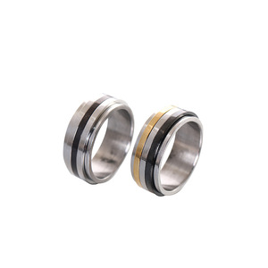 도매 Anillos 드 Acero Inoxediby 알 시장 힙합 고딕 펑크 3 색 혼합 회전 스테인레스 스틸 반지 남성용 - Product Image 6