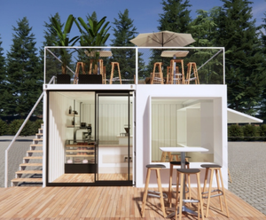 Prefab nhà hai phòng ngủ 1 phòng tắm sang trọng 20/ 40ft prefab khách sạn gấp container nhà để bán mở rộng container nhà - Product Image 1