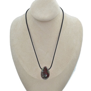 Custom Teardrop Drilled Tumble <strong>Stone</strong> 30mm Chinese <strong>Dragon</strong> Blood <strong>Stone</strong> Pendant for Necklace - Product Image 1