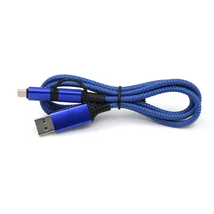 Bán buôn 4 trong 1 USB Loại C Cáp cho iOS 3 trong 1 USB sạc cáp dữ liệu USB C Cáp cho Samsung Xiaomi Note 8 Pro