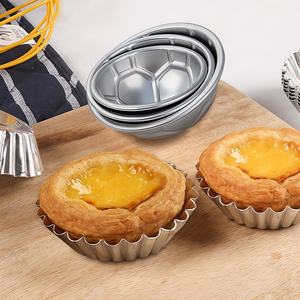 Moule à gâteau rond en aluminium antiadhésif, résistant au <span class=keywords><strong>four</strong></span>, pour brownie, muffin, tartelette, cupcake, fond rond - Product Image 6
