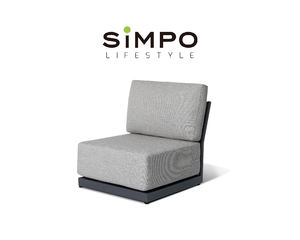 SIMPOLIFESTYLE - Muebles de Exterior Premium, Tumbona RAVENNA, Jardín, <span class=keywords><strong>Terraza</strong></span>, Hotel, Resort, Conjunto de Sofás de Esquina de Aluminio y Tela de Teca - Product Image 6