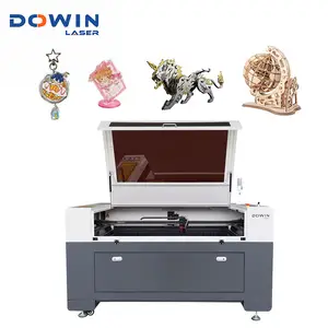 Machine de découpe et de gravure laser CO2 à double tête 150W durable pour verre acrylique MDF avec fonction 3D pour les industries de vente au détail