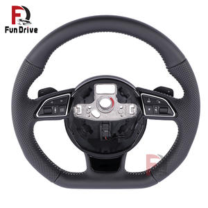 พวงมาลัยหุ้มหนังสำหรับ <span class=keywords><strong>Audi</strong></span> S4 B8.5 S3 8V A4 B8.5 RS5 RS7 B9 Q3 Q5 Rsq8 S7 Q5 S4 B8 Q8 S6 8T C7.5 B9 Q3 <span class=keywords><strong>RS</strong></span> Q8 - Product Image 1