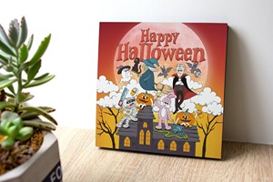 Tốt Nhất Bán 20x20 EVA Ảnh Bảng Điều Chỉnh Phototile Halloween Theo Chủ Đề Tường Nghệ Thuật Khung Với Vải Cơ Sở Chân Dung Chủ Đề In - Product Image 4