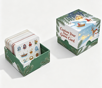 Cartes de jeu de société personnalisées en carton avec boîte à couvercle et dés - Ensemble de jeu familial éducatif portable pour les soirées de jeu