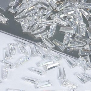 Moissanite Trapezoid D Color Lab Created Gemstone For Jewelry Making - Product Image 2