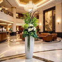 Set Bunga Sutra Buatan Vas Besar Modern Buatan Tangan Ramah Lingkungan untuk Hari Valentine, Thanksgiving, Ruang Tamu, Hotel