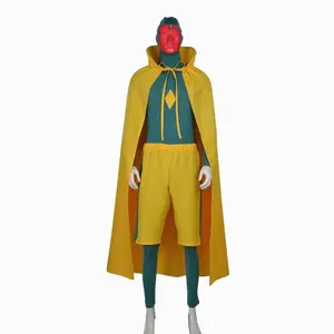 Hete Verkoop Verwondert Zich Visie Cosplay Kostuum Voor Volwassen Wreker Superheld Feest Podium Kostuum Wandavision Tv-Kostuum