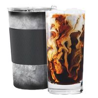 Refroidisseur de boissons instantané breveté anti-fissures de 12 oz en acier inoxydable réutilisable pour café glacé, refroidissement en 1 minute sans dilution