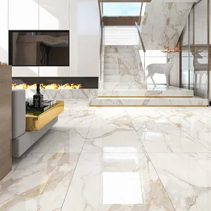 Gres porcellanato di grandi dimensioni piastrella marrone giallo pavimento in gres porcellanato marmo lucido carreaux porcelanato 600x1200