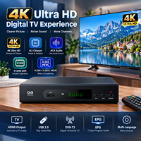 Récepteur TV numérique 4K AC3/AC4 TNT MPEG-4 DVB-T2 STB Quad Core avec fonctions PVR Décodeur DVB T2