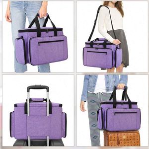 Échantillon Gratuit : Trousse de Voyage pour Accessoires de Couture, Sac Fourre-tout Grande Capacité en Polyester Imperméable pour Machine à Coudre - Product Image 6